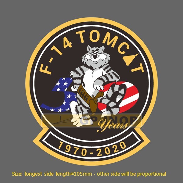 F-14 TOMCAT 1970-2020Vinyl Sticker luggage laptop skateboard car stickers