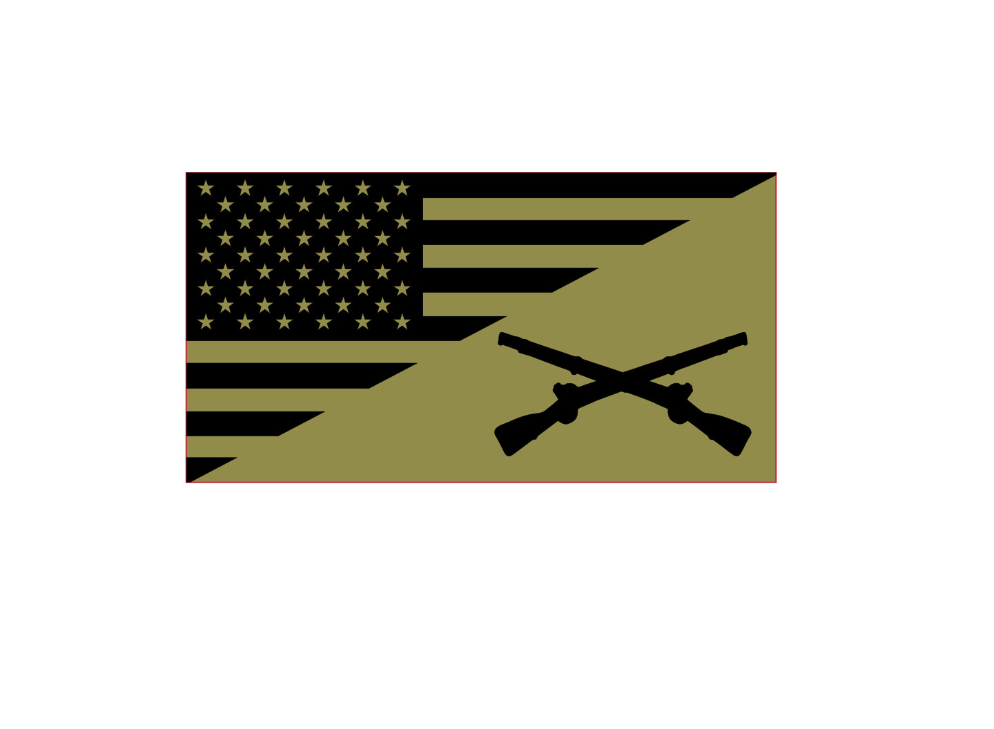 USA FLAG INFANTRY TACTICAL VINYL DECAL U.S. ARMY
