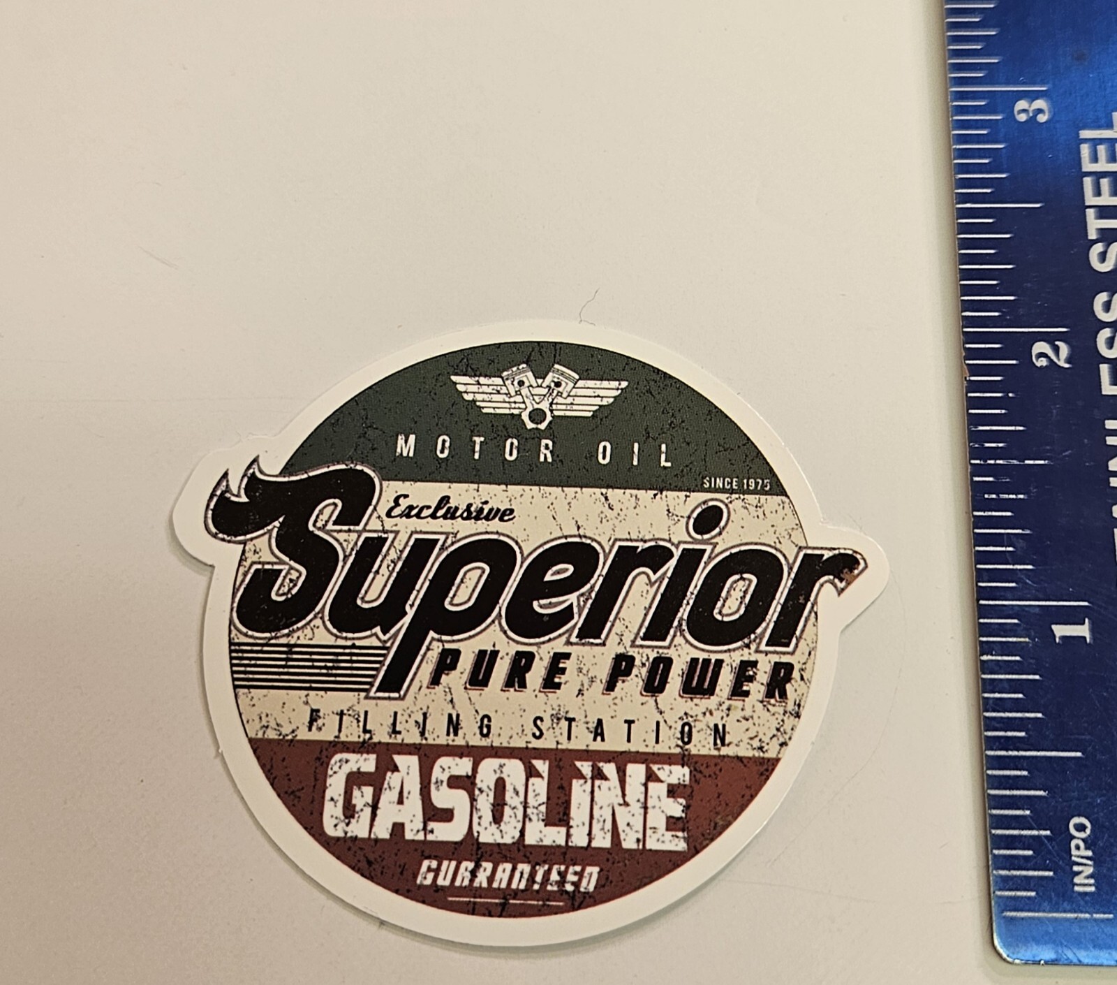 Superior Pure Power Gasoline Logo Sticker Exclusive Motor Oil Decal