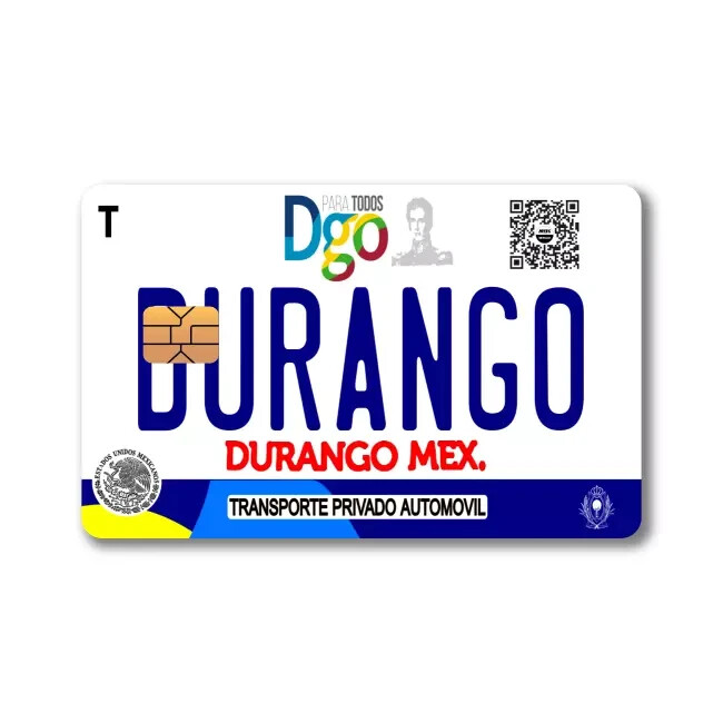 Mexican License Plate Sticker (4-Pack) | CHOOSE STATE | Mexico Placa Card Skin D