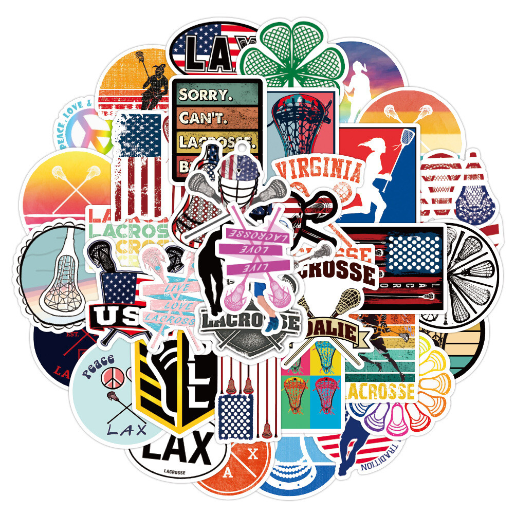 100Pcs Lacrosse Tennis Sticker for Adults Teens Girls Scrapbooking Water Bottles
