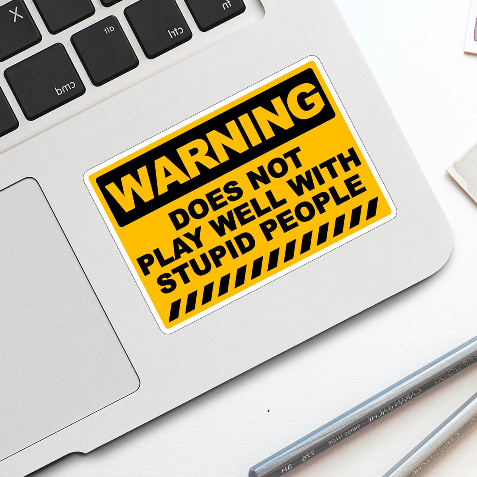 LOREARA Funny Stupid People Sticker 3×2.1 Inches