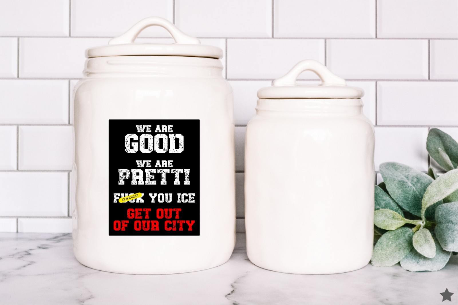 F*** ICE We Are Good Pretti Decal Sticker Support Protest Anti MAGA Trump CIty