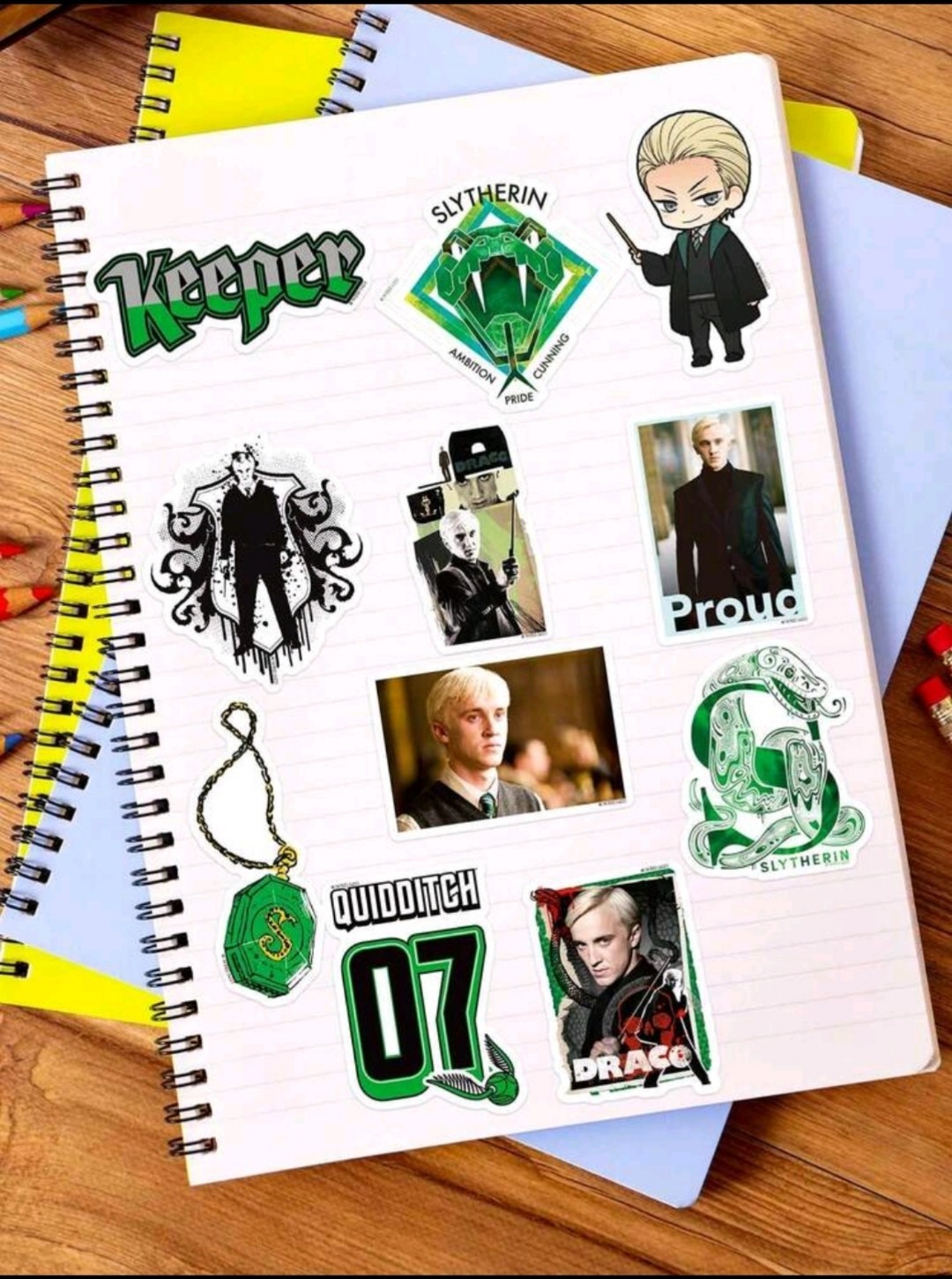 20 PCS Harry Potter Series Draco Malfoy Character Stickers BRAND NEW Set B