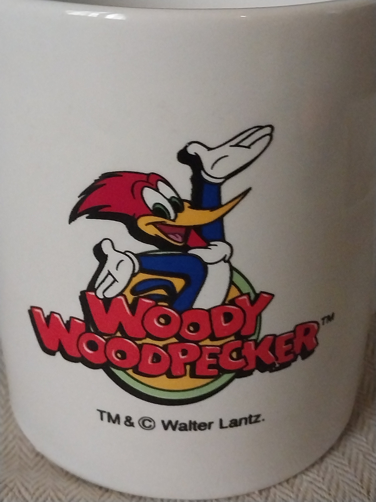 RARE: 7.5" Olive Oly Porcelain Tray + Woody Woodpecker Mug; Vintage New