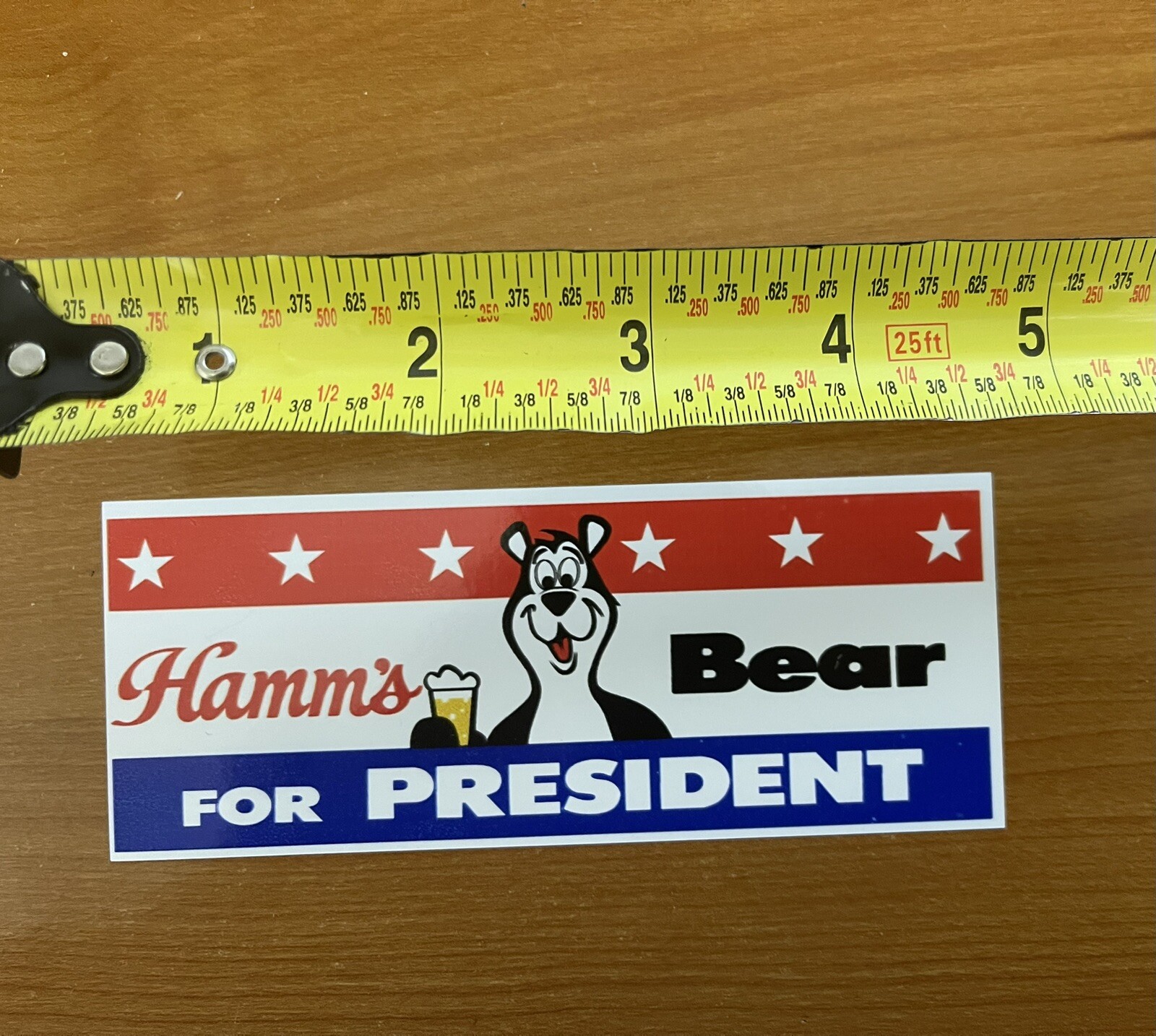 2 x 5 Hamm's Sasha for president sticker mancave garage toolbox car bumper