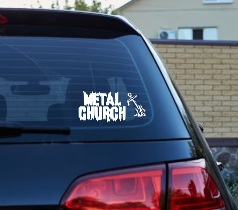 Metal Church Vinyl Logo Sticker Decal Heavy Band Car Overkill Savatage Accept
