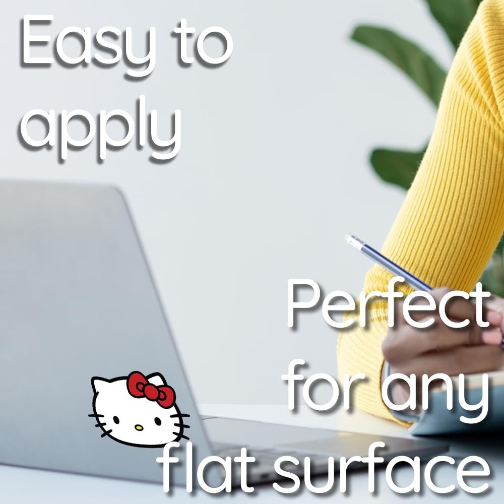 Hello Kitty Vinyl Waterproof Sticker 4.6H x 6W in Shiny For Car Laptop Tumbler