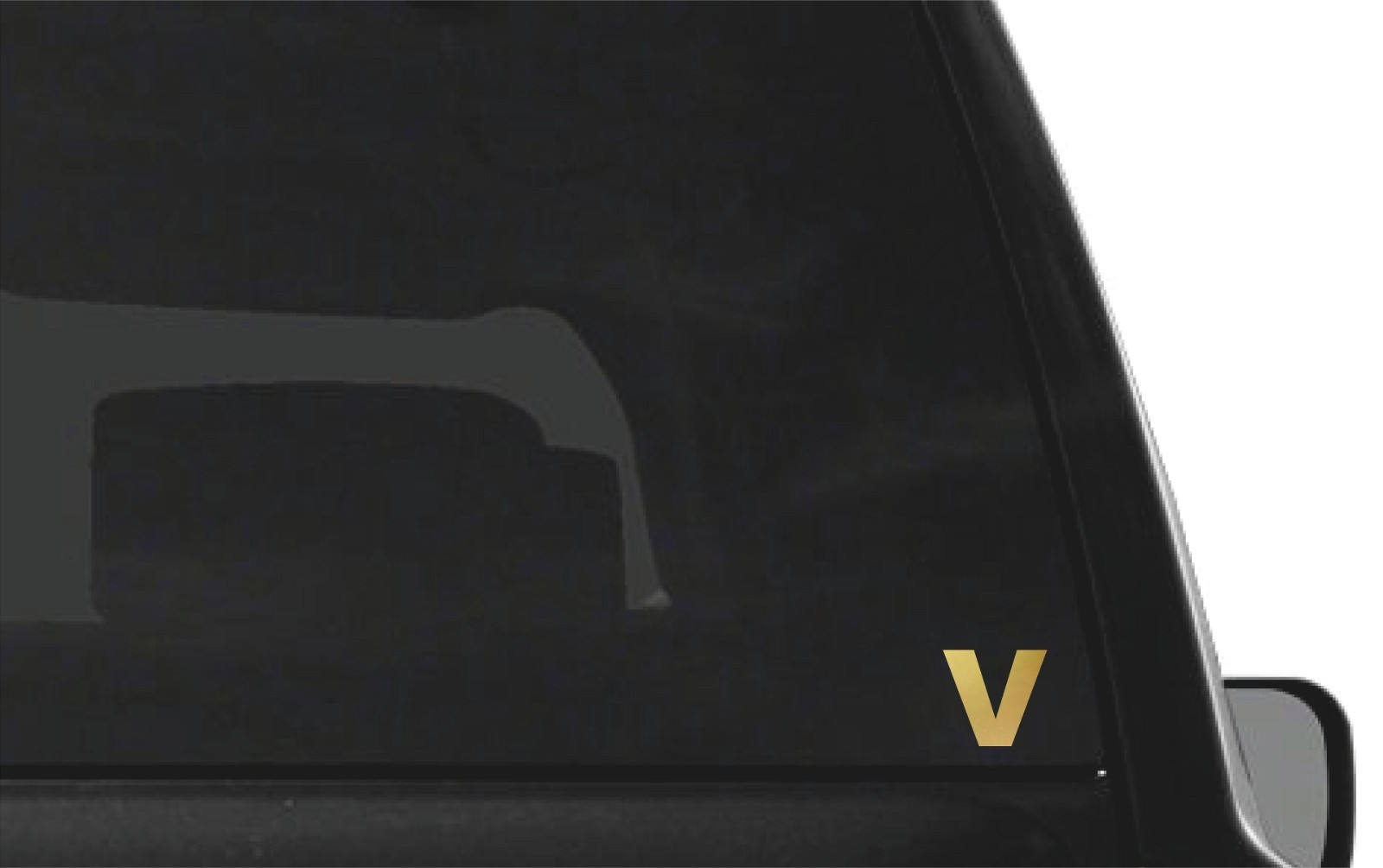 Letter V Initial Arial Black font Vinyl Sticker Decal Monogram Diploma