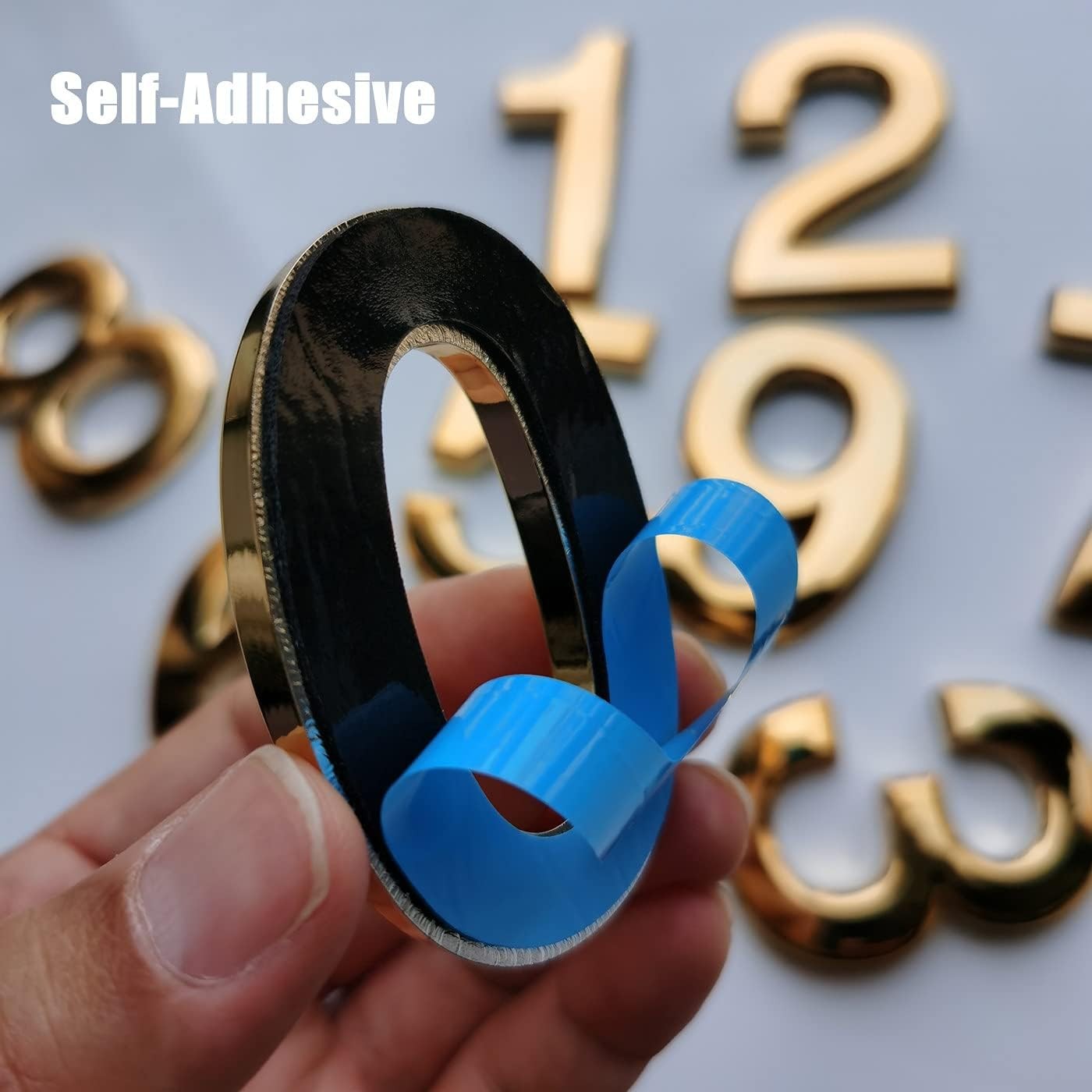20 PCS Gold Mailbox Numbers Self Adhesive Door Number Stickers for Office Apartm