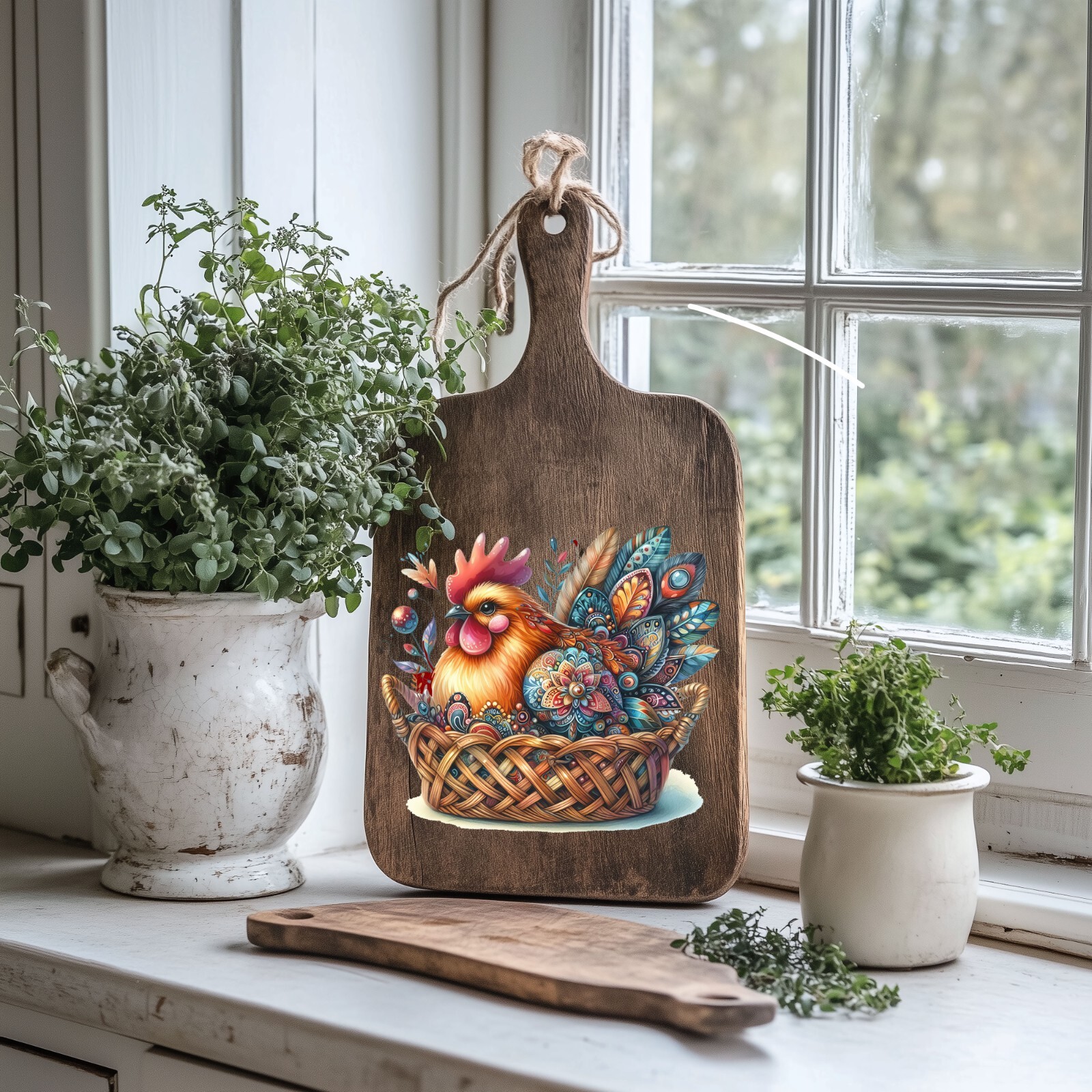 Baby Donkey in Lavender Basket UV DTF Transparent Sticker / Decal
