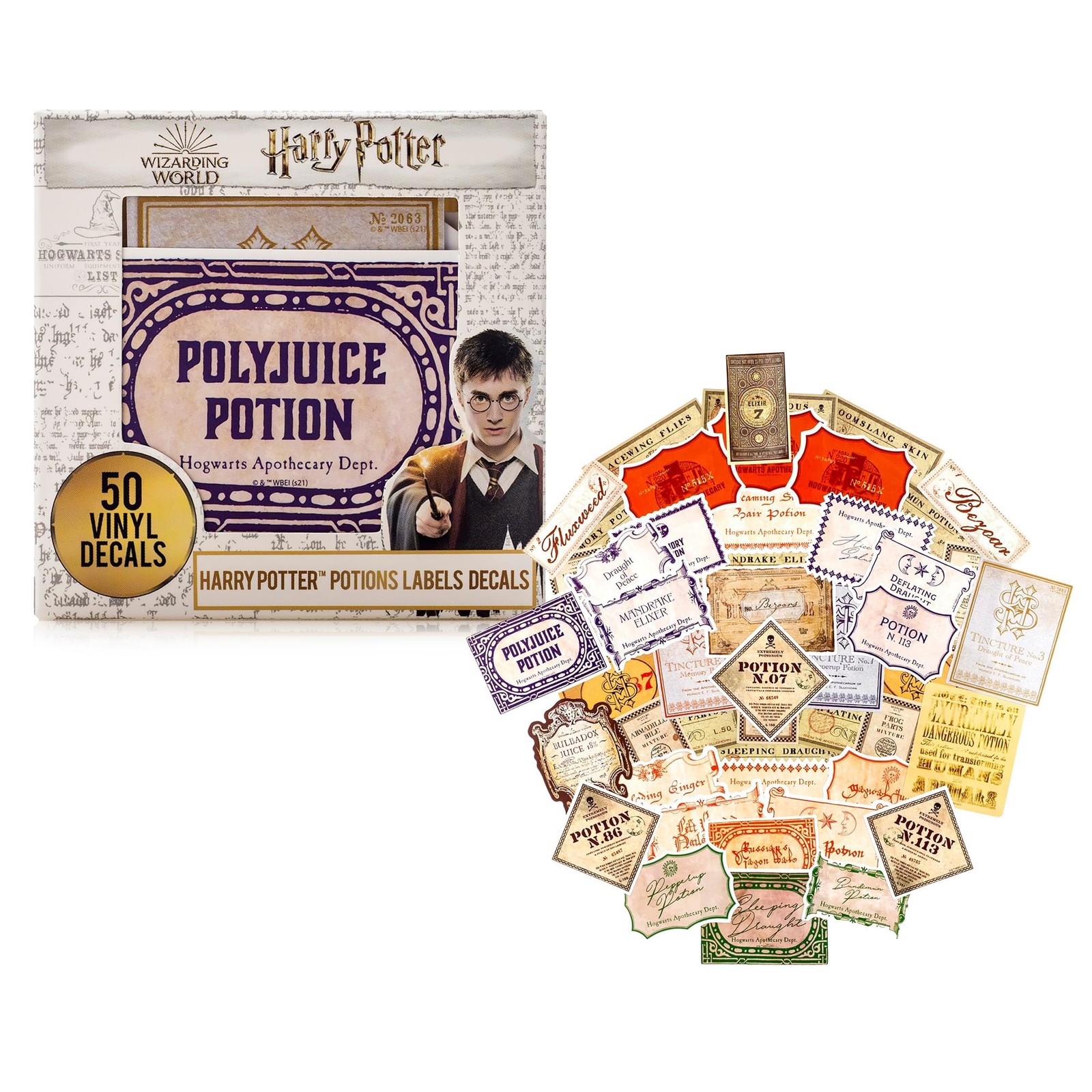 Harry Potter Potions Labels Vinyl Decal 50-Pack