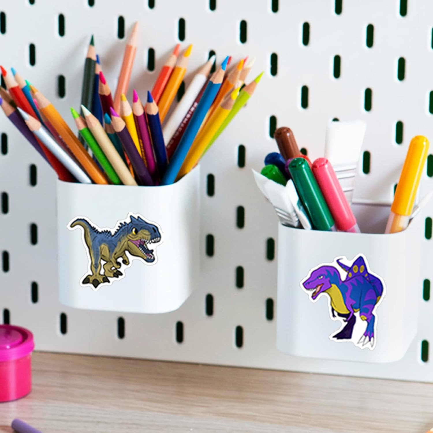 100PCS Dinosaur Stickers for Kids Waterproof Vinyl Cute Dino Party Favors Reward