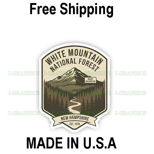White Mountain National Forest New Hampshire Decal Sticker Souvenir Travel A