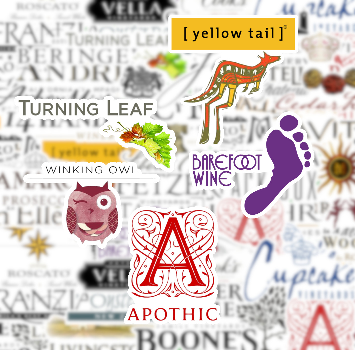 20/40 Wine Logo Sticker Pack – Matte Vinyl – Cider Beer Brewery Craft Alcohol