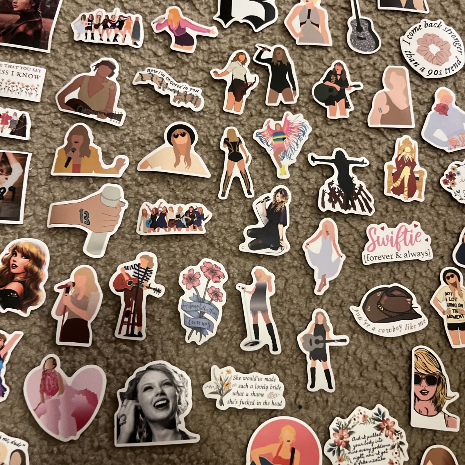 100 Piece Taylor Swift Stickers Laptop Luggage Decals Dope Wall Sticker Lot A