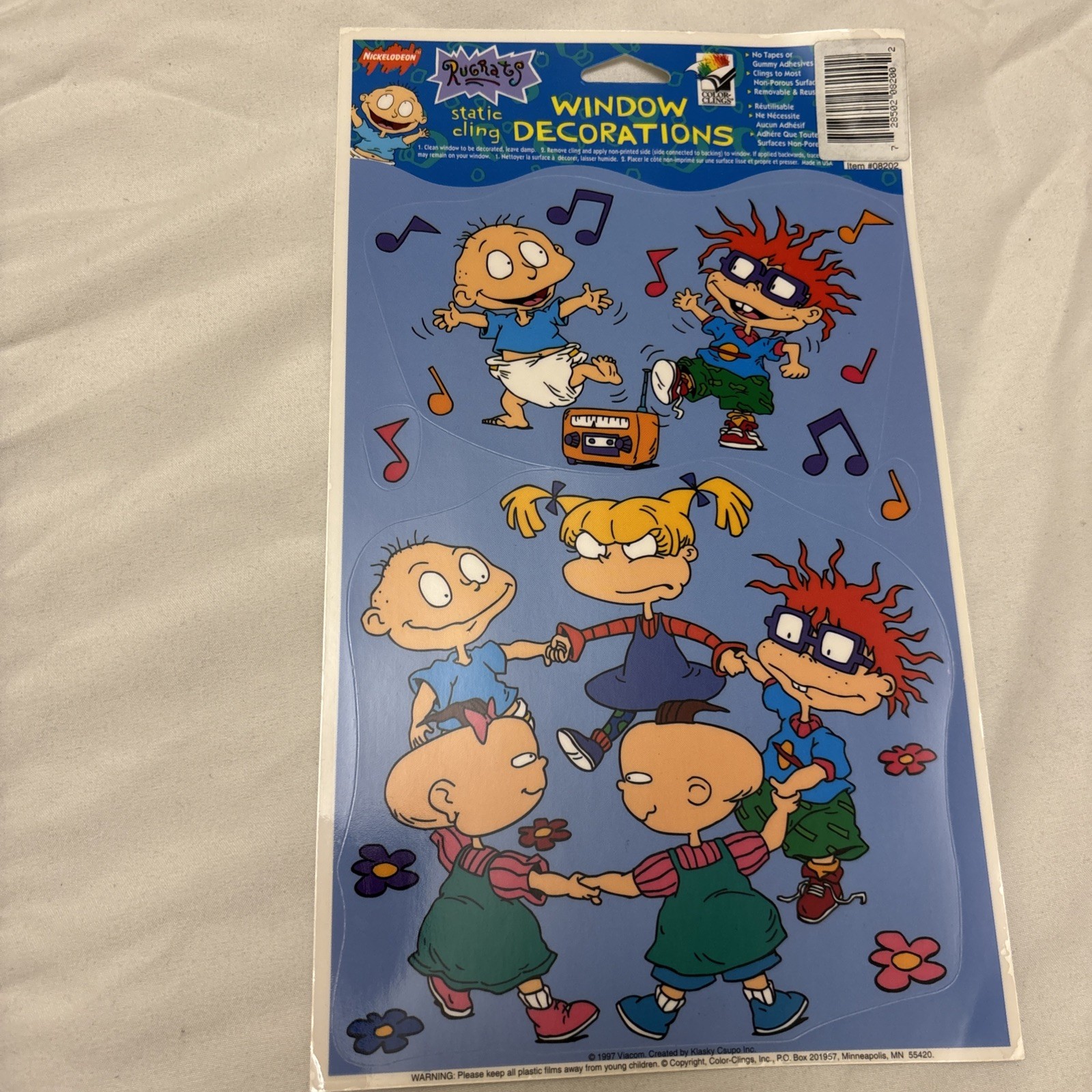Rugrats Nickelodeon Static Cling Window Decorations Vintage