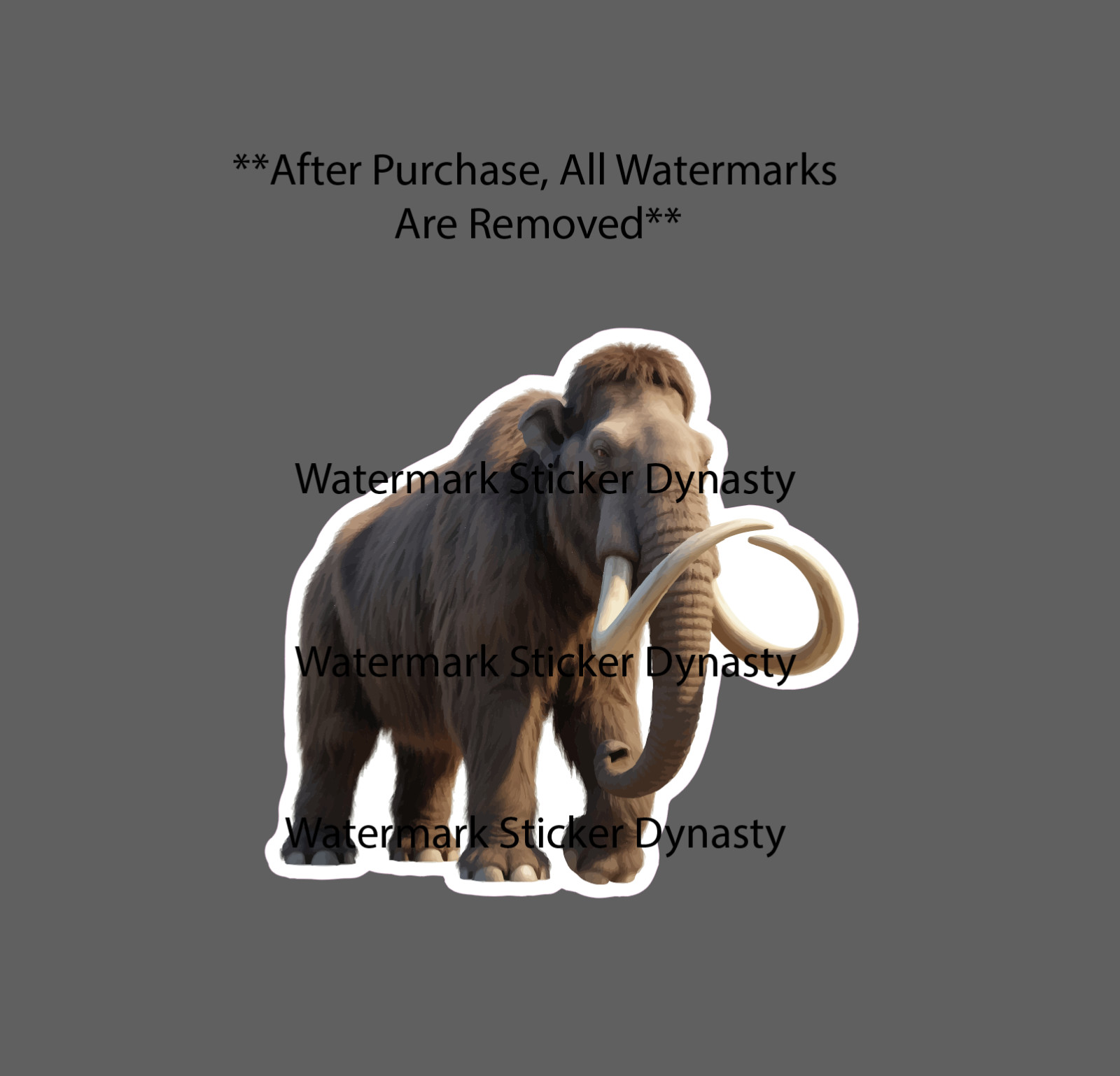 Wooly Mammoth Sticker Waterproof Decal Animal Ice Age History Extinct Gift NEW