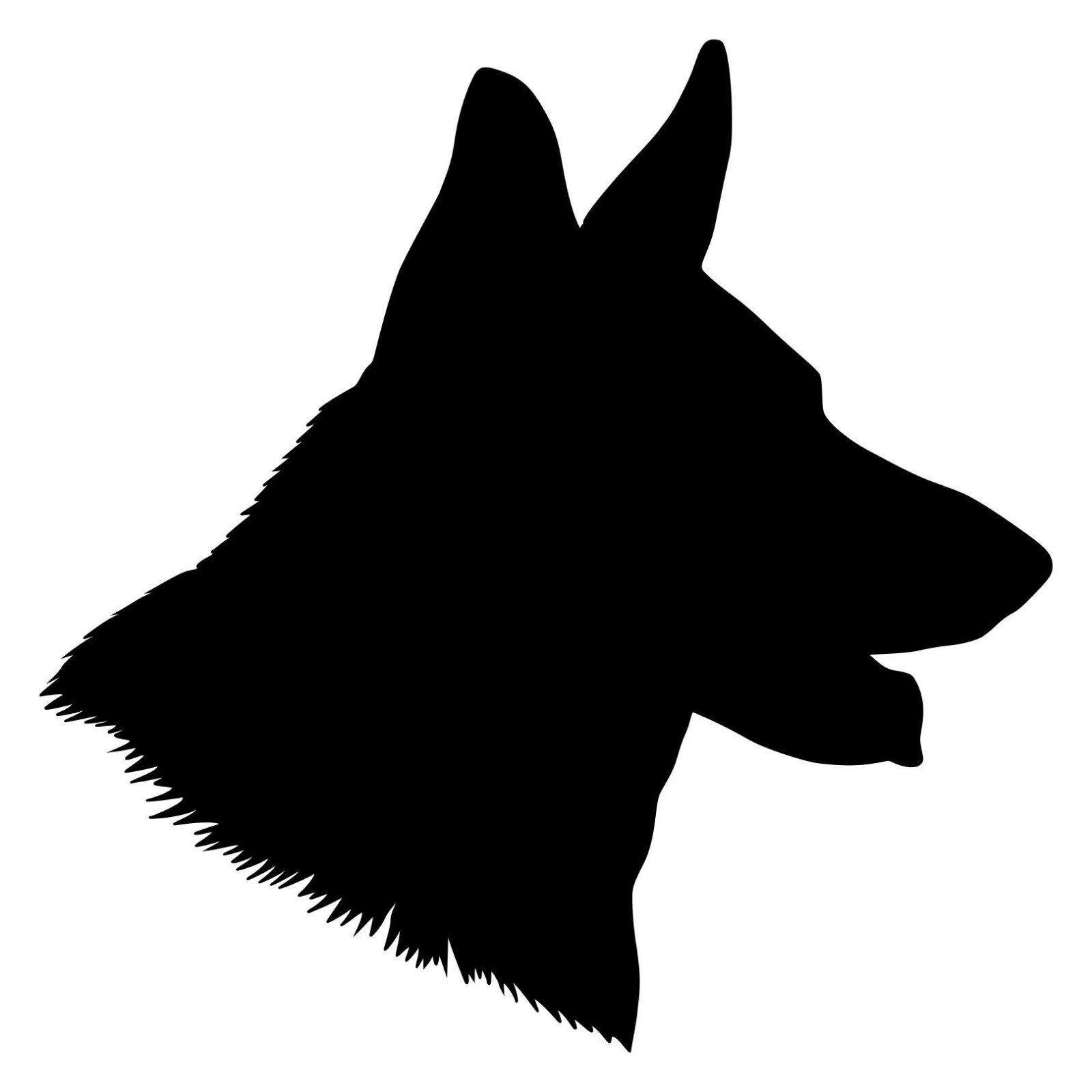 GERMAN SHEPHERD Head Vinyl Decal Sticker – GSD Dog Profile Silhouette