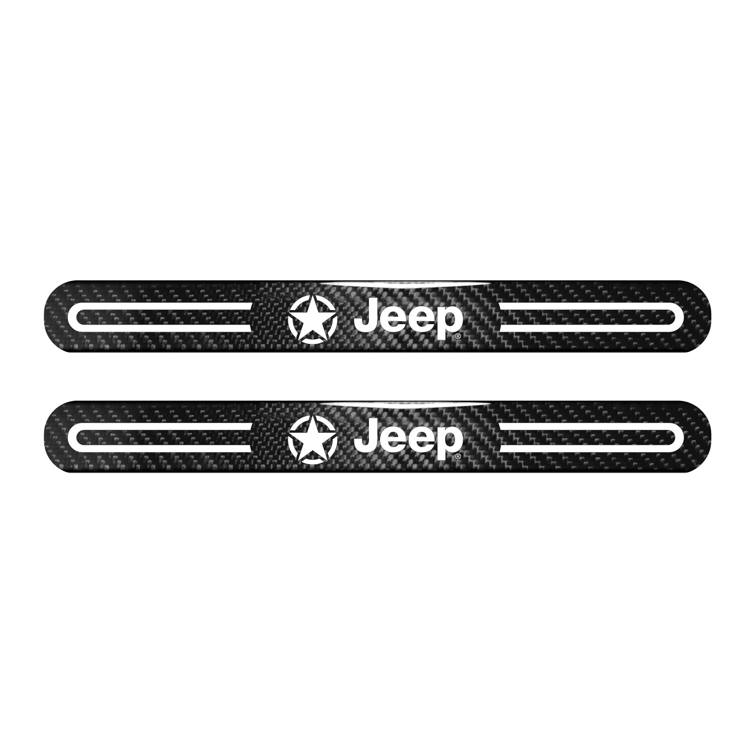 Jeep Willys Star Logo Sticks Style Carbon Fiber Car Protector Decals