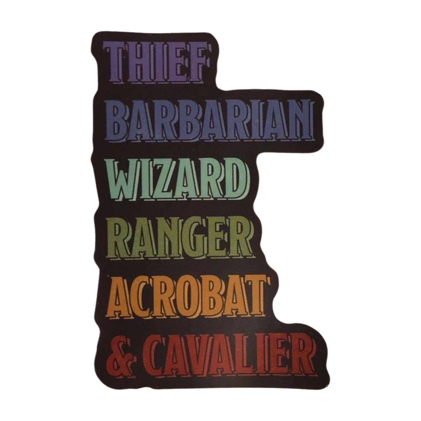 Dungeons & Dragons Character Classes Sticker