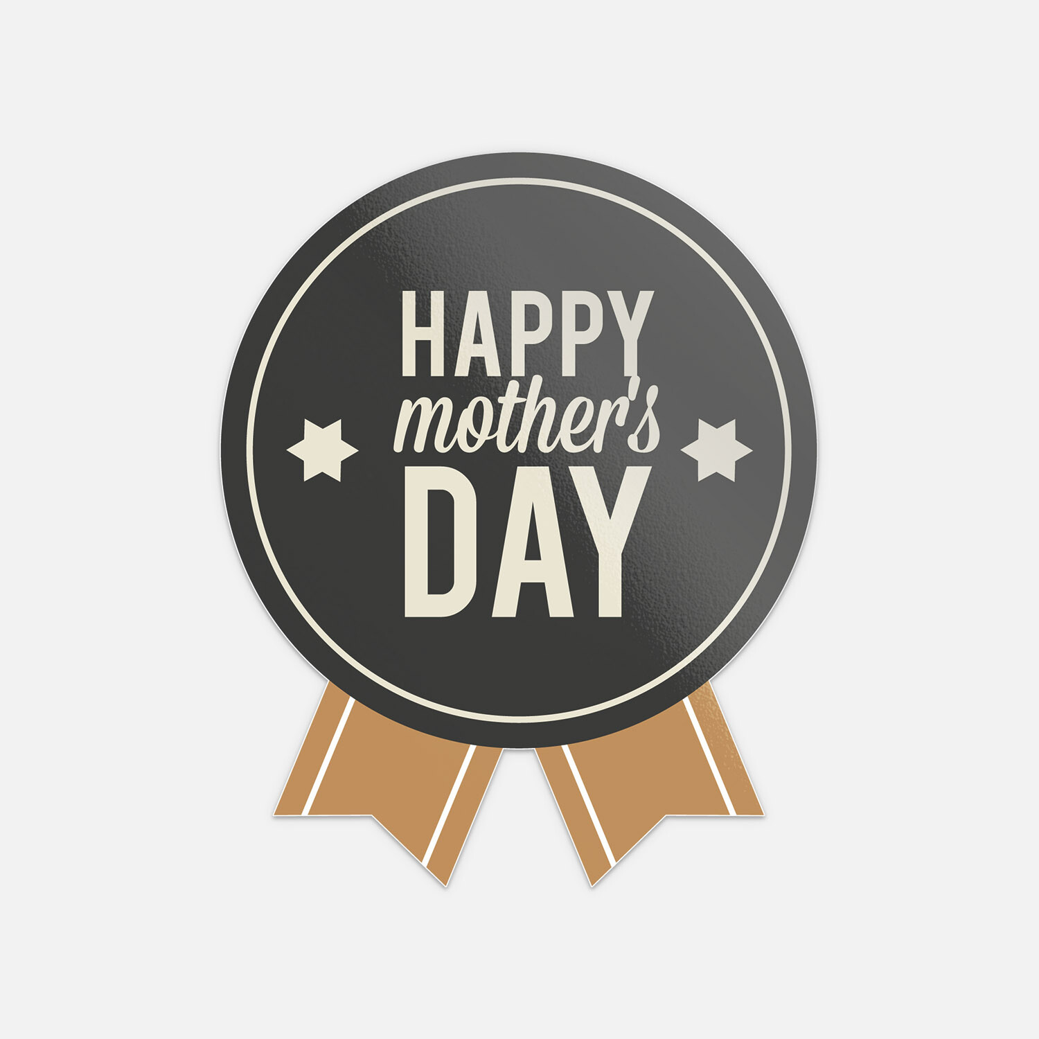Happy Mothers Day Stars Retro Vinyl Sticker Decal