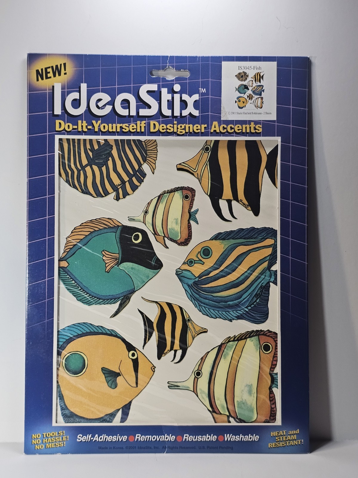 VTG IdeaStix Tropical Fish Accent Peel & Stick Wall Décor Stickers 2 Sheets NOS