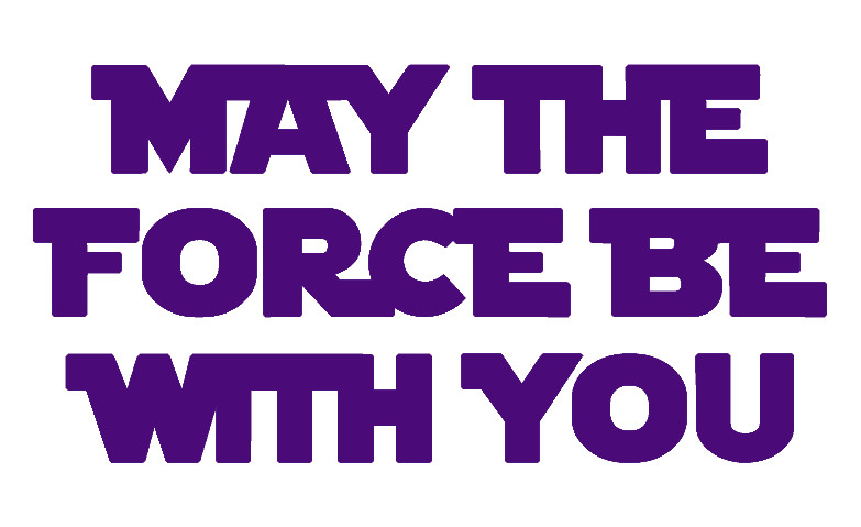 MAY THE FORCE BE WITH YOU, JEDI, STAR WARS, Decal Sticker for Car, Laptop, Cover