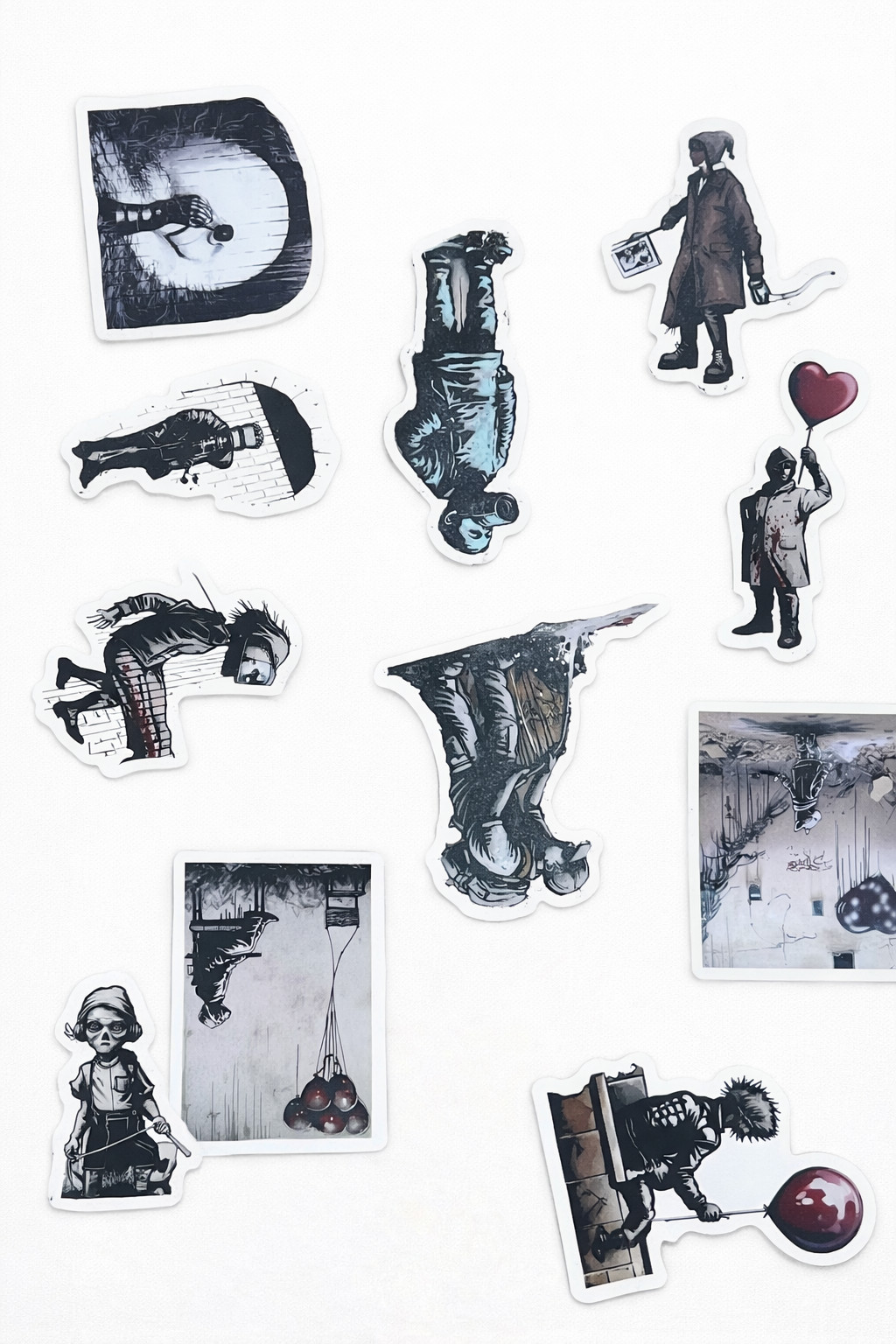 10pcs Urban Street Art Graffiti Stickers Waterproof Vinyl Laptop Car Decals