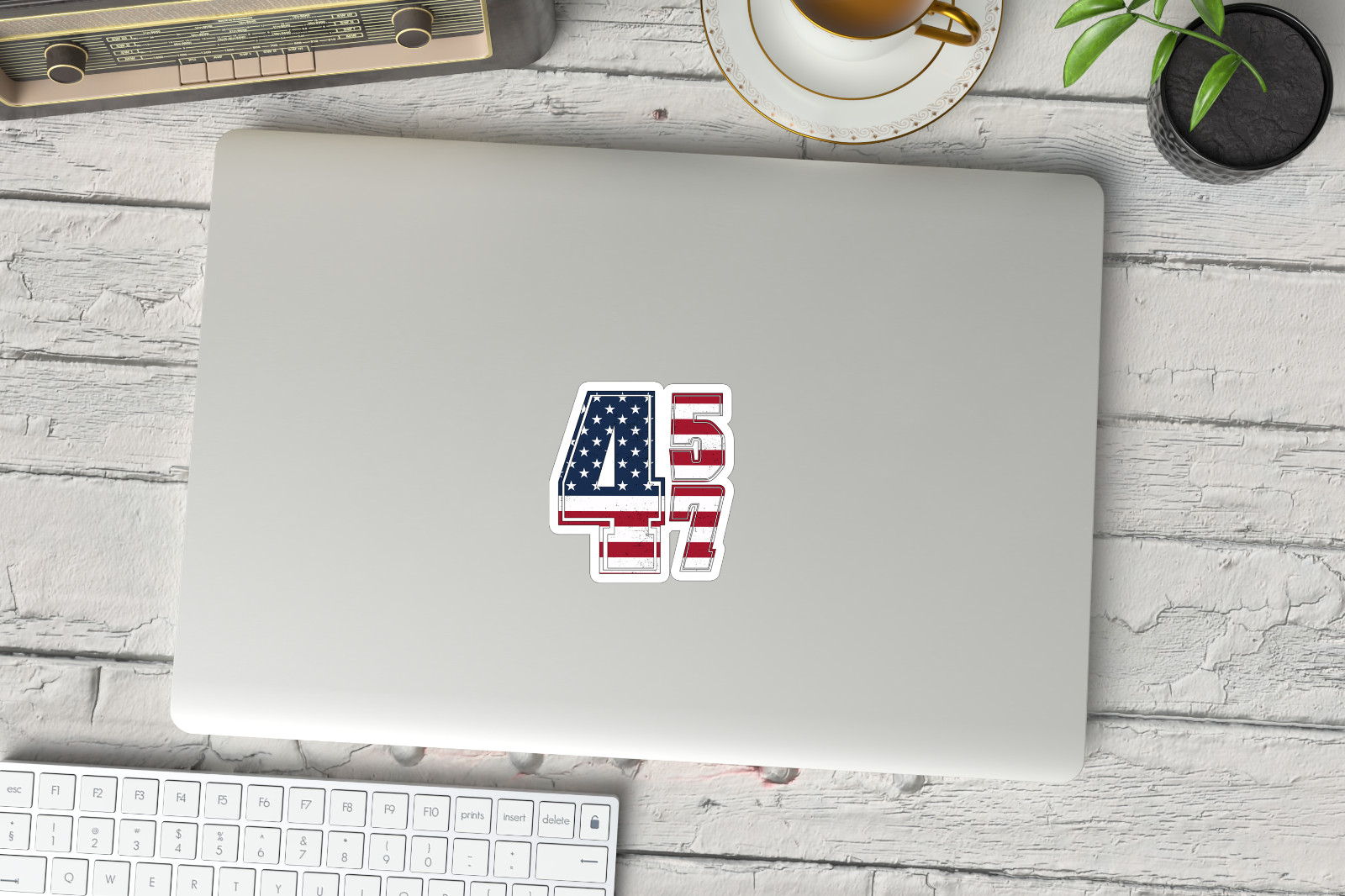 NEW – MAGA Trump WIN 2024 Sticker – 45/47 – " Vinyl Sticker 3.2 x 3.5 INCHES