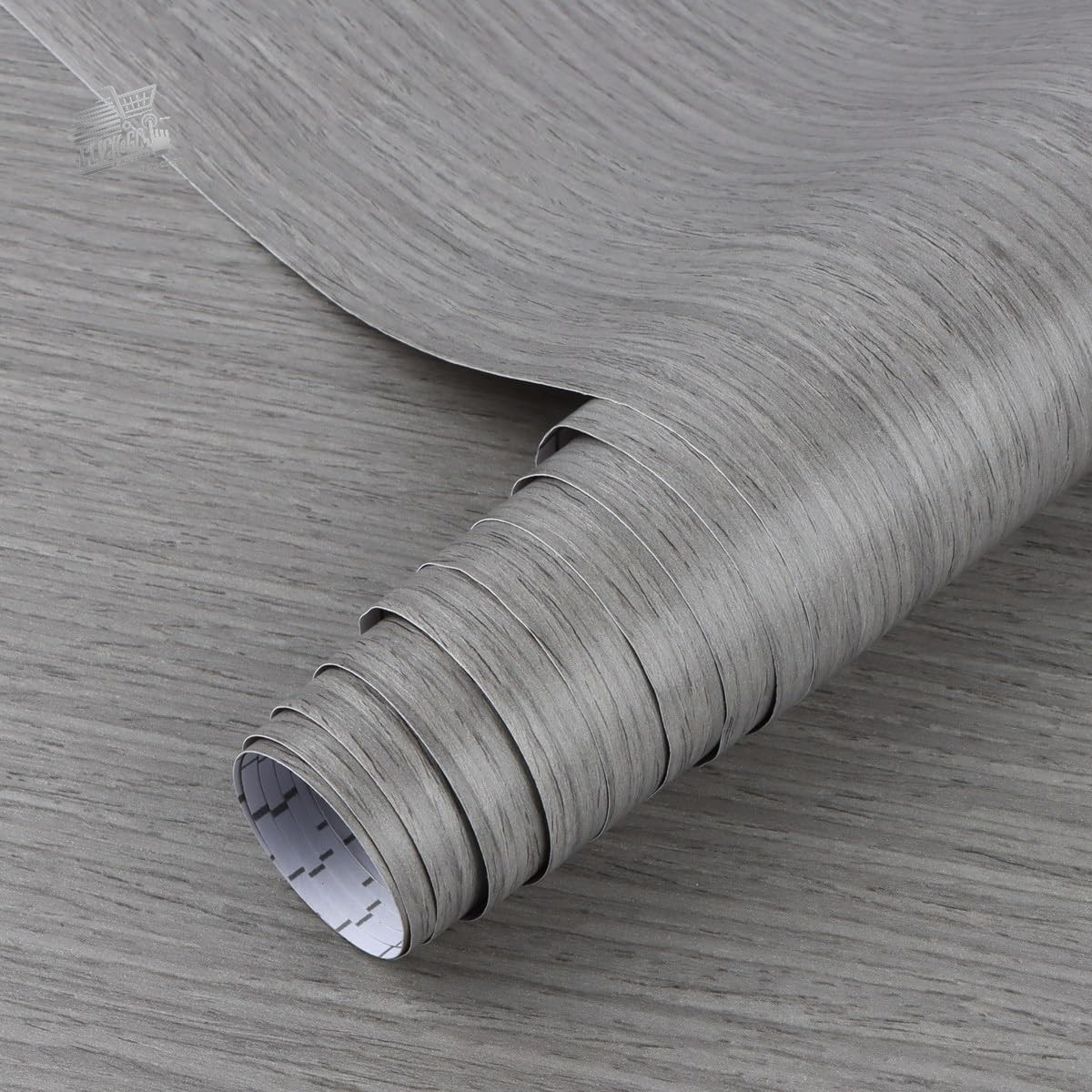 Adhesive film grey wood PVC furniture wall kitchen wardrobe roll 84x3m