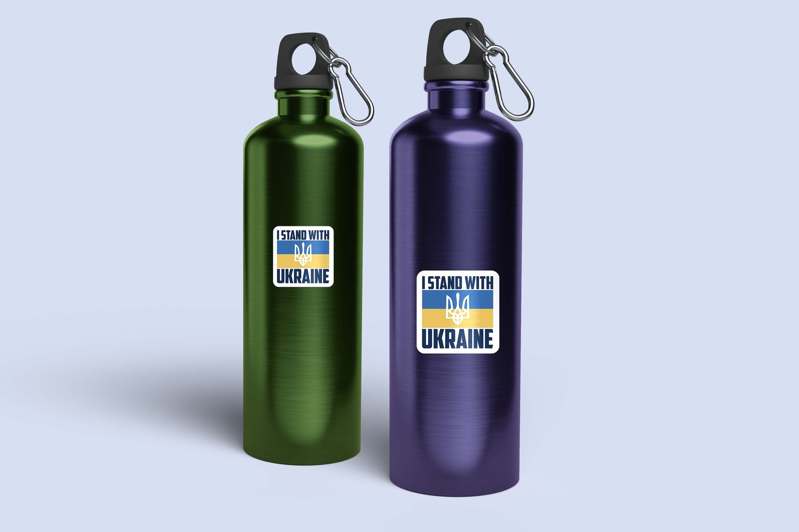 I Stand with Ukraine – Ukrainian Coat of Arms Vinyl Sticker