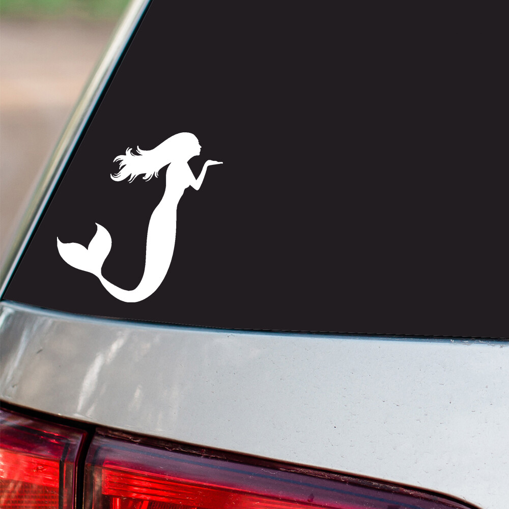 Mermaid Sticker Siren surf sea S4 All size regular & Chrome Mirror Vinyl Colors