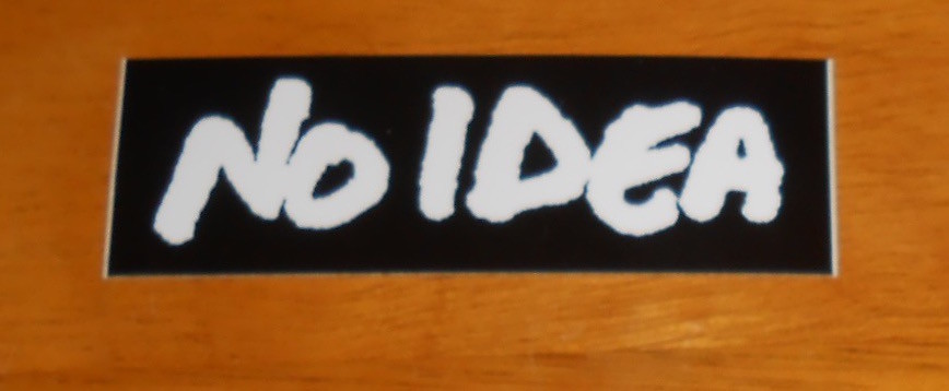 No Idea Sticker Original Promo (rectangle) 3×1