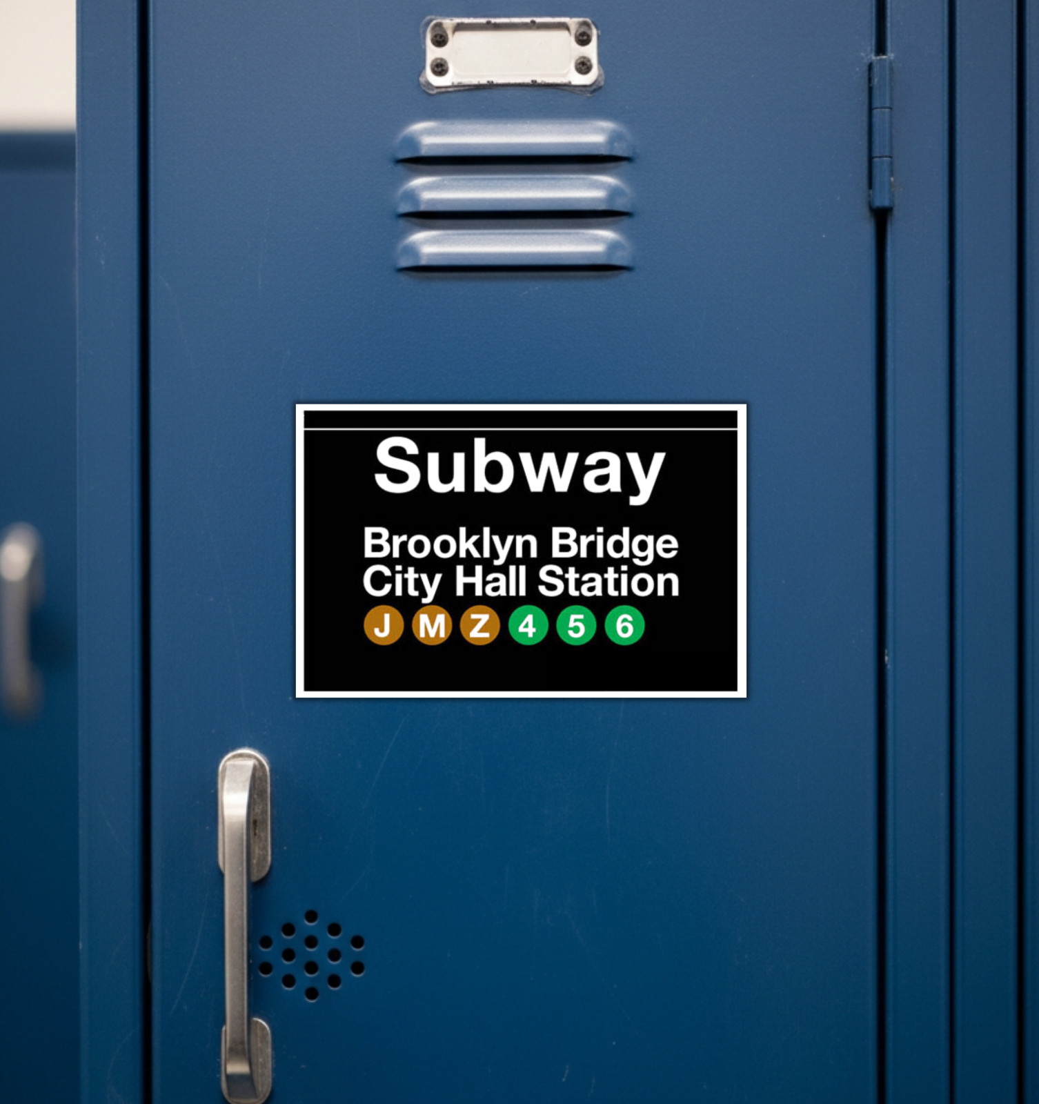 NYC Subway Signs Die Cut Glossy Fridge Magnets