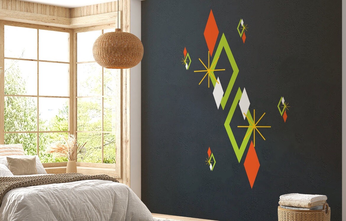 Modern Midcentury Minimalist Wall Decal