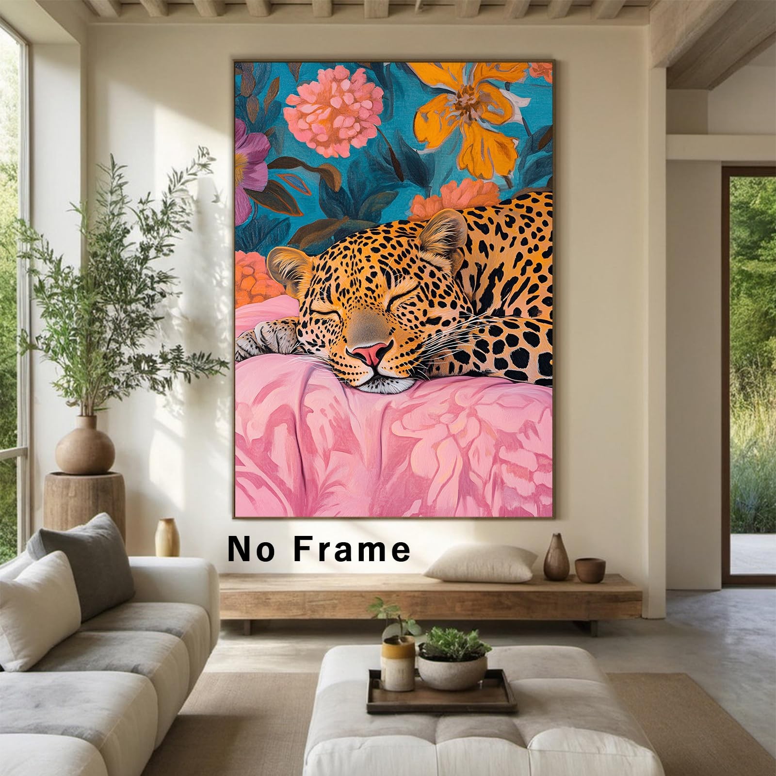 Tevenuktla Leopard Prints Wall Art Cheetah Poster Aesthetic Animal Wall Art f…