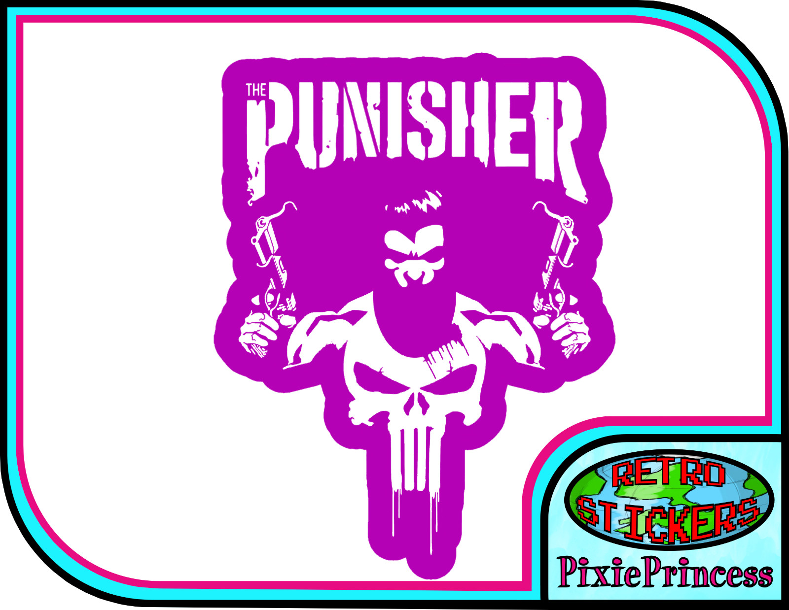 Marvel The Punisher Frank H Vinyl Sticker Car Bike Truck Window Wall Art Comic