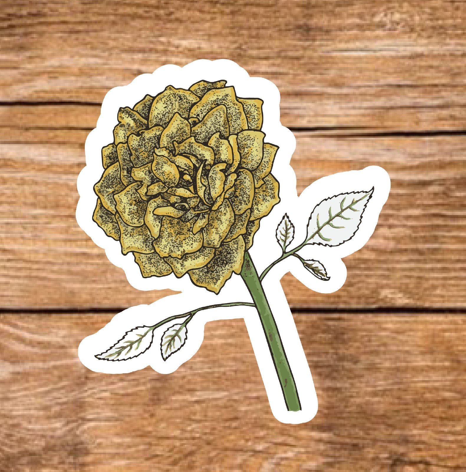 Flower – 2 Pages (18 Sticker Set) 2in, Waterproof, Glossy Finish Vinyl.