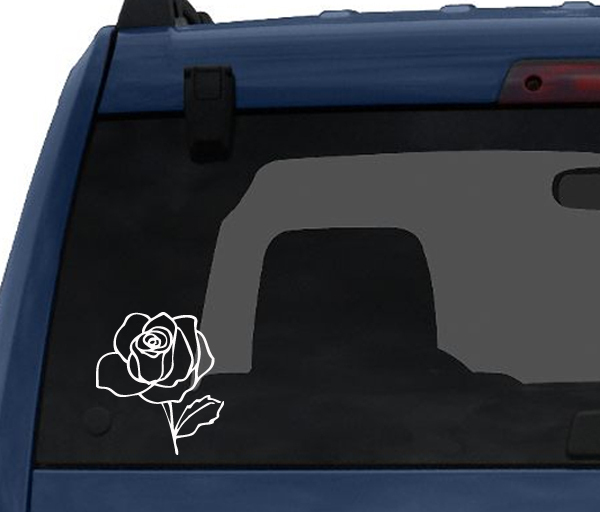 Love Doodle Art #12- Rose Floral Decor – Valentine -Car Tablet Vinyl Decal