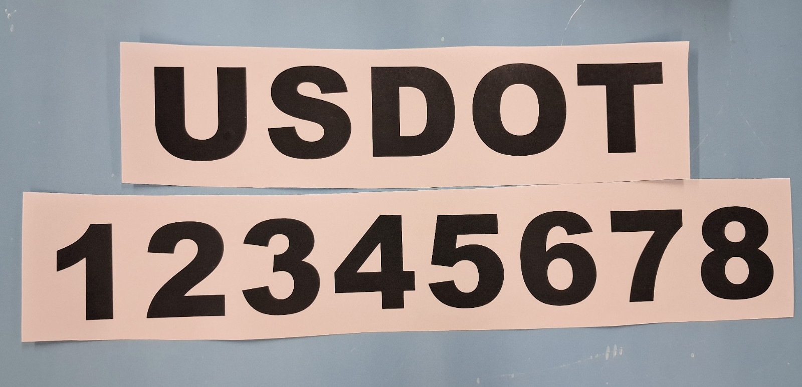 USDOT Vinyl Numbers Custom Stickers Decals Truck Semi US DOT Lettering van