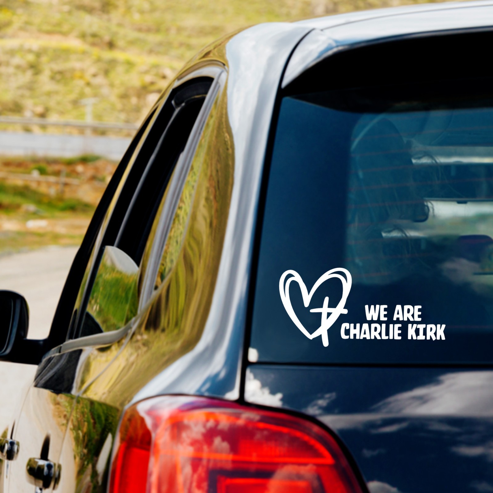 We are Charlie Kirk Vinyl Decal Sticker Cross Heart Love America MAGA