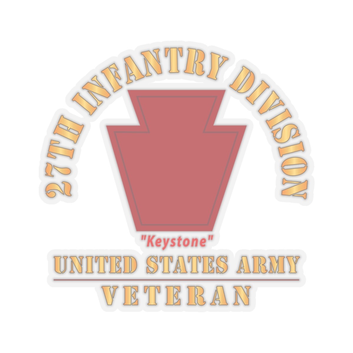 Kiss – Cut Stickers – Army – SSI – 28th Infantry Division – Keystone – US Army V