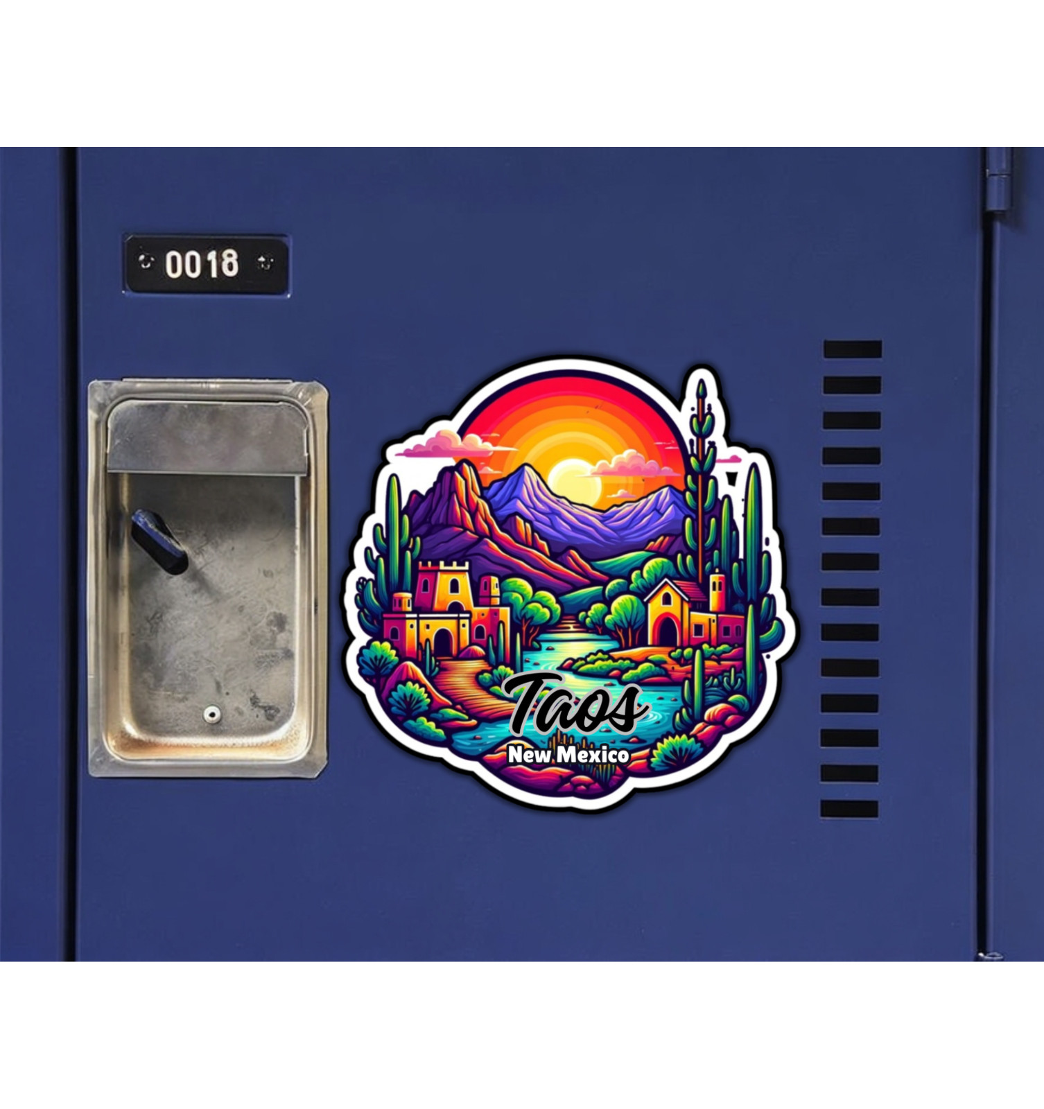 Taos New Mexico Fridge Magnet or Laptop Sticker