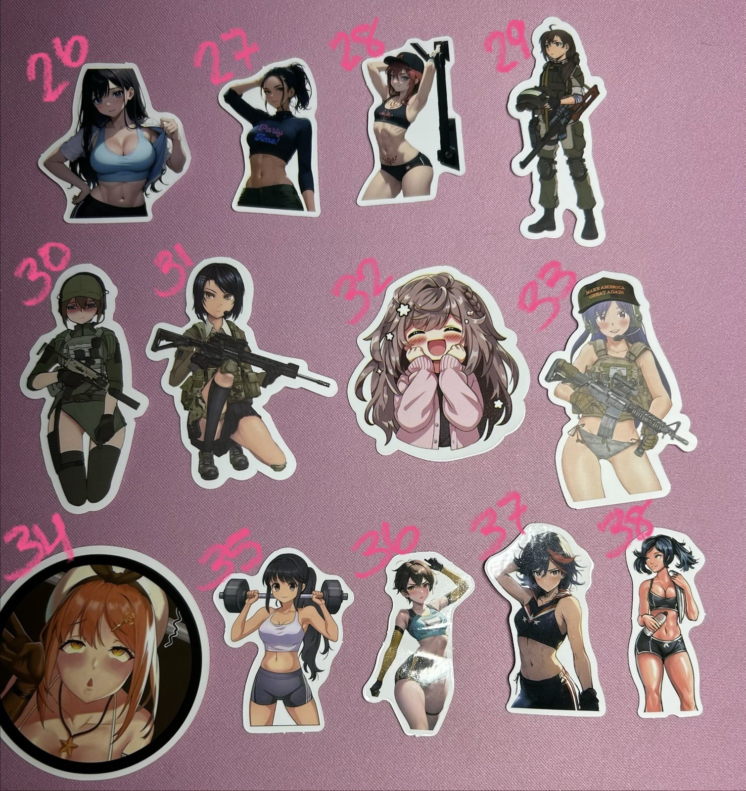 waifu lewd sexy girl stickers – 24