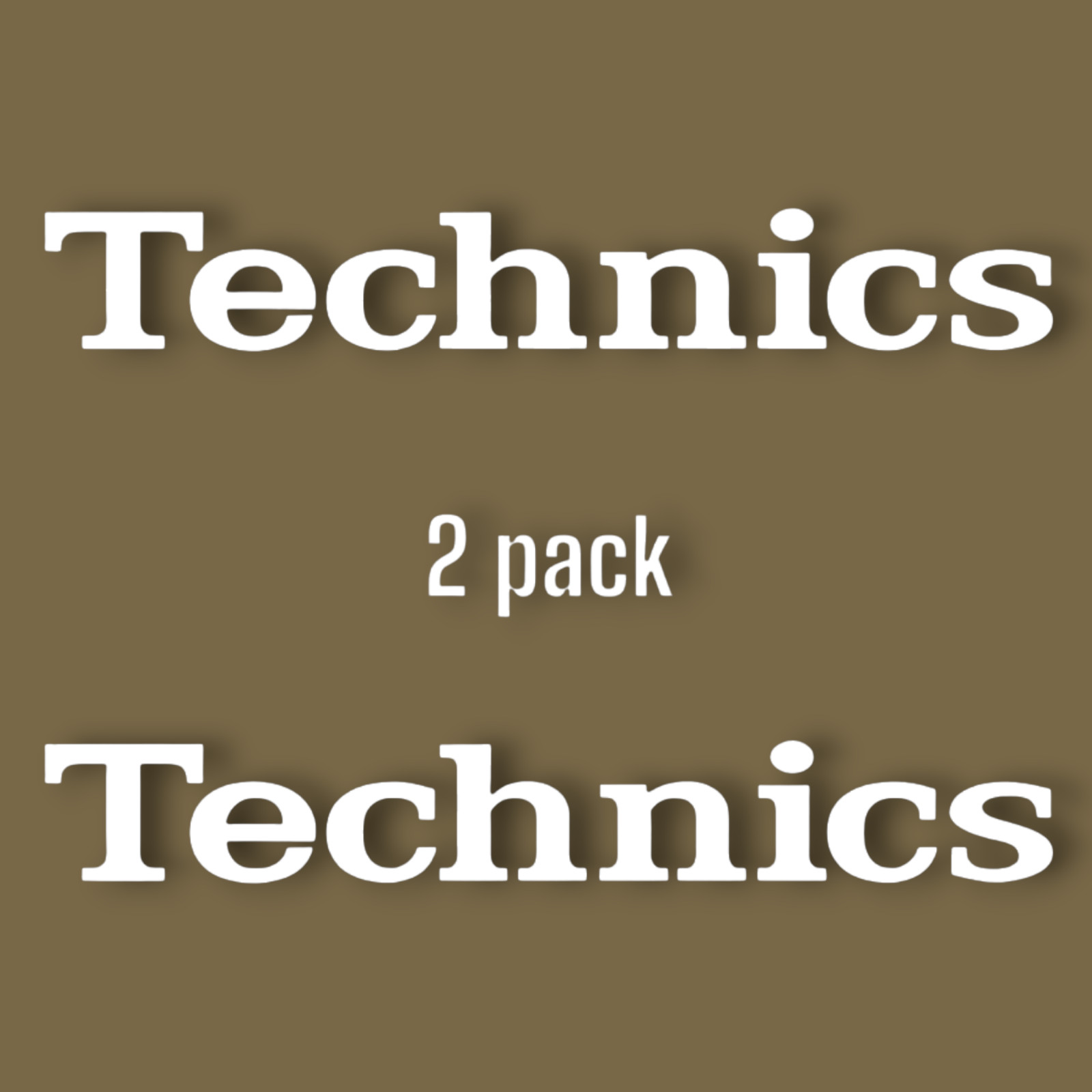 2 Pack Technics Decal Set – Turntable Vinyl Sticker Kit – DJ Equipment Decor
