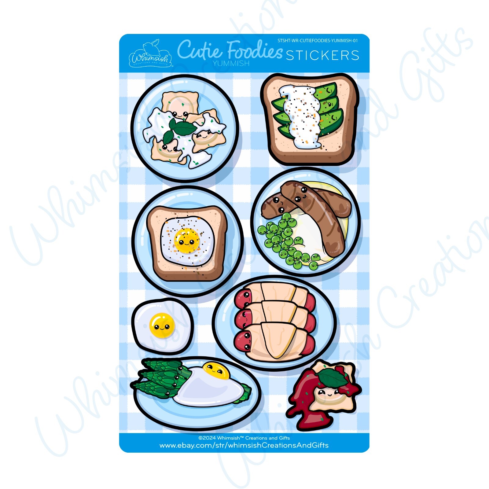 Sticker Sheet—CutieFoodies01, Laminated Vinyl Stickers