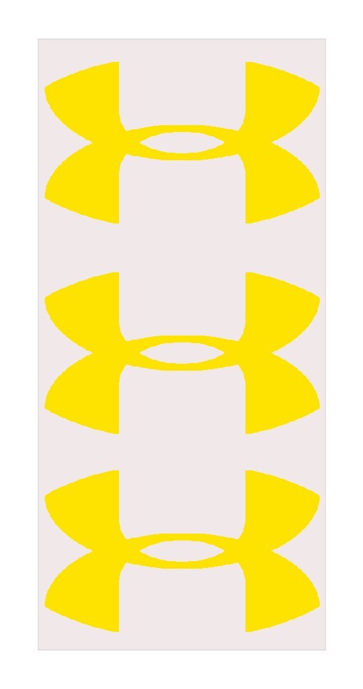 3 Under Armour 2" wide logo Heat Transfer Vinyl HTV Iron On