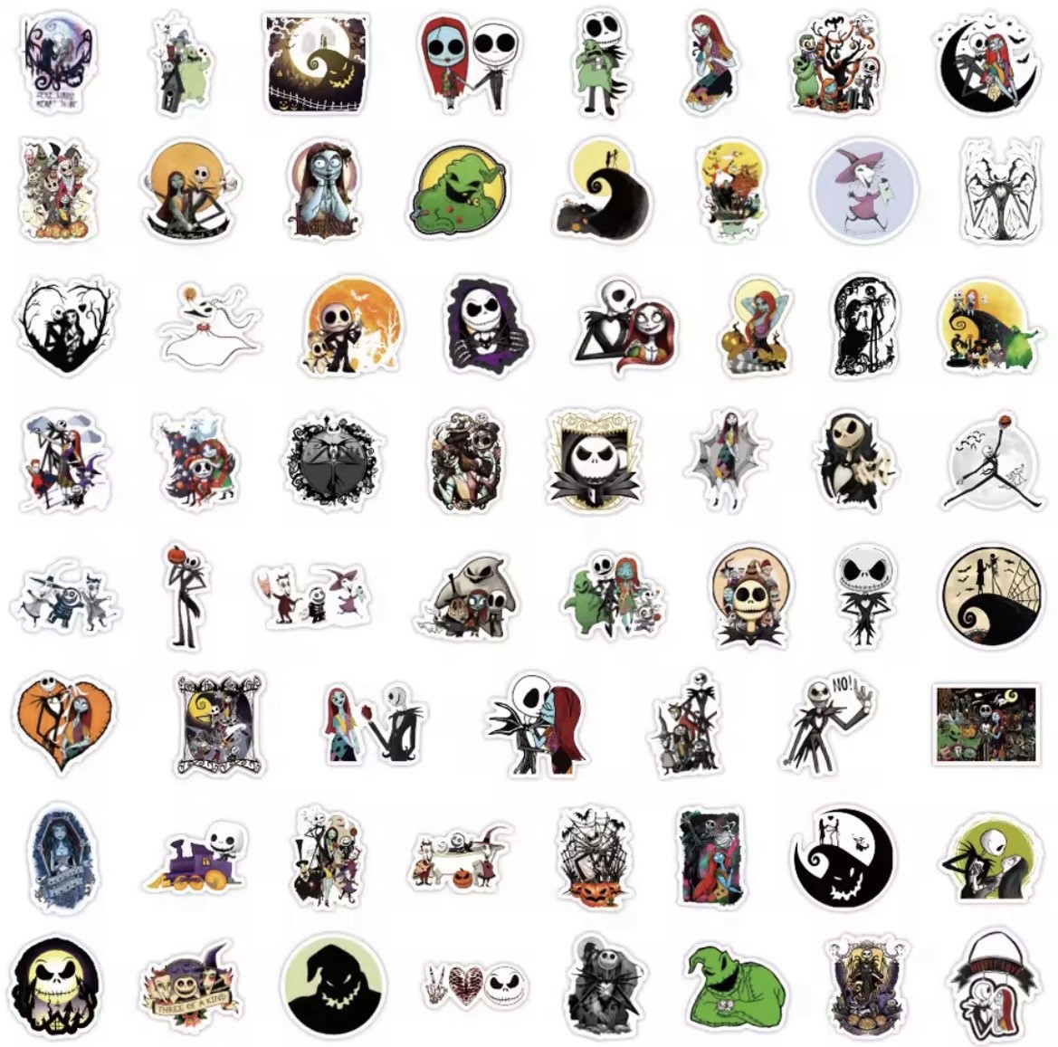Stickers Nightmare Before 50pk Randomly Christmas Mixed Sally Jack Sticker Boogi