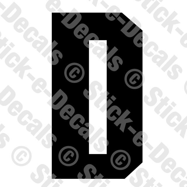 JERSEY LETTER D Vinyl Die Cut Decal Sticker Sport Athlete Alphabet Text – RSD